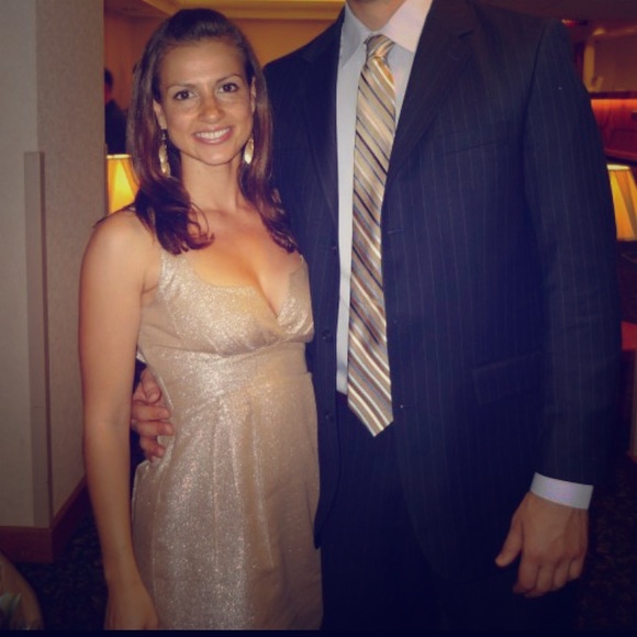 Aqua Dresses & Skirts - Gold sparkly Aqua Dress - size 4